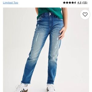 Limited Too Distressed Blue Women's Straight Leg Jeans